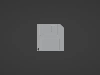 3D save icon Free low-poly 3D model