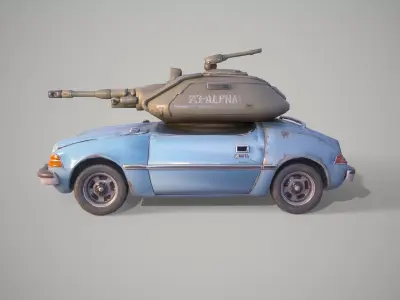 Car Armored Low-Poly Stylized Game-Ready Low-poly 3D model by prihodkoserhiii