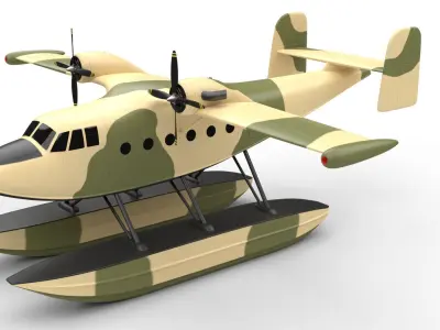 Seaplane 3D model by 3DAssetsKit
