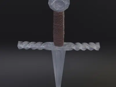 Low poly medieval sword Free low-poly 3D model