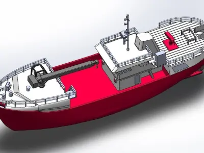merchant ship 3D print model