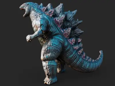 Godzilla Cartoon Low-poly 3D model