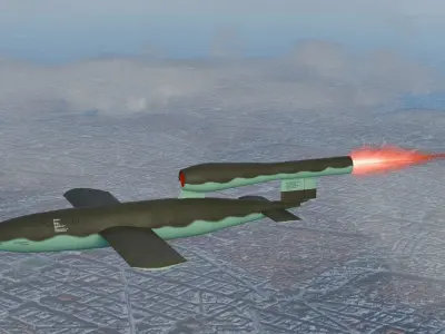 V1 Flying Bomb Low-poly 3D model