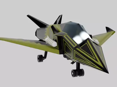 Falcon Bee Aircraft Low-poly 3D model