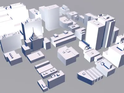 Buildings City building industrial park commercial housing 3D model