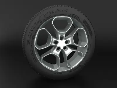Huracan rims  Free 3D model