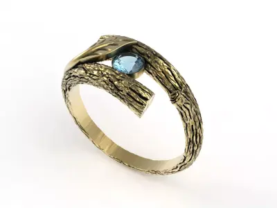 Leaf Branch Bypass Ring 3D print model