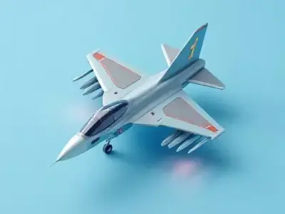 Military Jet Fighter Interceptor 3D model