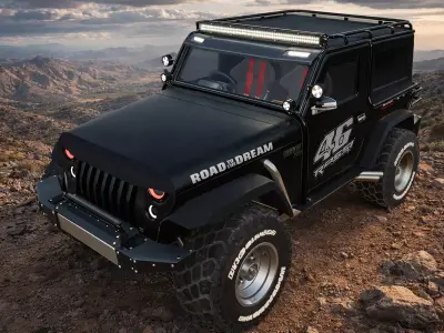 Jeep 4x4  Low-poly 3D model
