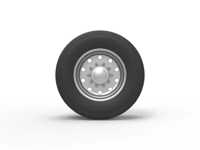 Super single semi wheel Scale 1 to 25 3D print model