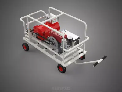 LARGE POWER BANK CHARGING STATION DIESEL GENERATOR SET GENSET KW 3D model