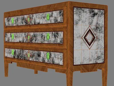 Antique chest of drawers Louis 3D model