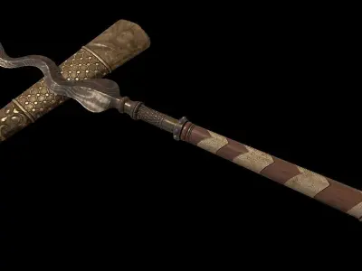 HIE Game Ready Spear D180328 Low-poly 3D model