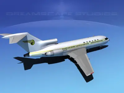 Boeing 727-100 Mohawk 3D model