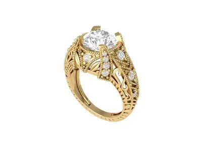 Wedding Ring 3D print model 88