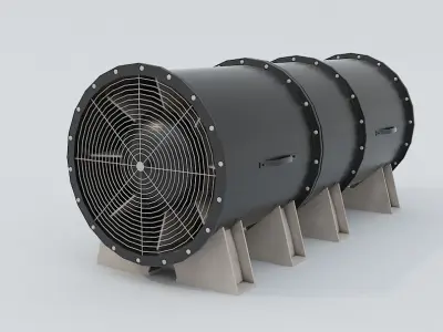 Ventilation Fan  Low-poly 3D model