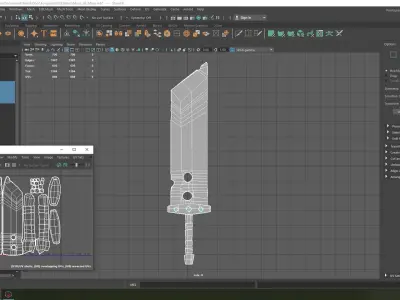 Stylized Low Poly Sword Low-poly 3D model