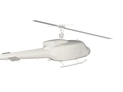 Military Helicopter concept Low-poly 3D model get