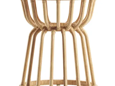Kids Rattan Nightstand 3D model