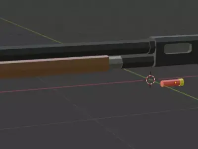 Low-Poly Shotgun gun Low-poly 3D model