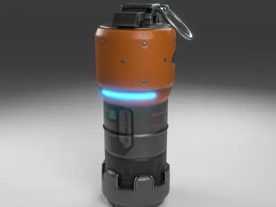 sci-fi grenade flashbang Low-poly 3D model