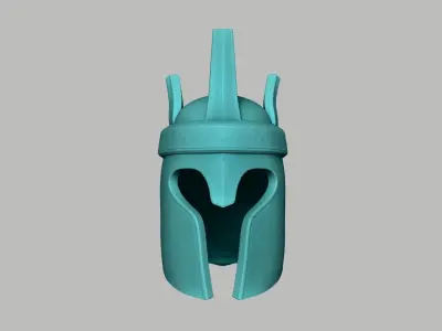 Medieval Crowned Helmet 02 - Fantasy Character Design Low-poly 3D model