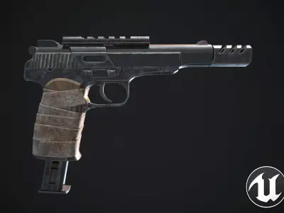 Stechkin gun Low-poly 3D model purchase
