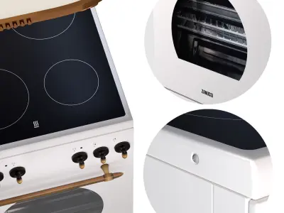 Stove with range hood 3D model