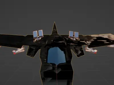 Hunter-Space-Ship Free low-poly 3D model