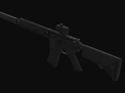 M4A1 Tactical Low Poly Low-poly 3D model