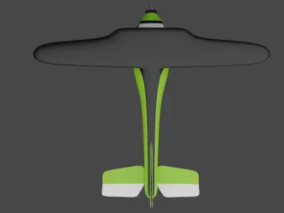 Airplane Cartoon  Low-poly 3D model