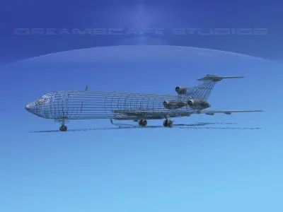 Boeing 727-200 Hughes Airwest 3D model