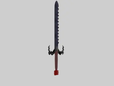Sword Saw LP Low-poly 3D model