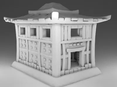 Stylized Japanese Acrhitecture Set Part 2 3D print model