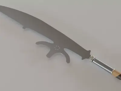 Medieval Polearm Fauchard 3D model