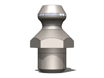 Graxeira Grease Fitting  43 Reta Straight 6x1 Lufra 3D model