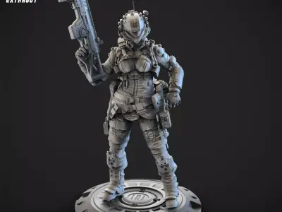 Throbbing Blade Female Pilot 100mm and 32mm 3D print model