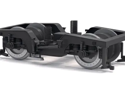 Train Wheel Bogie 3D model