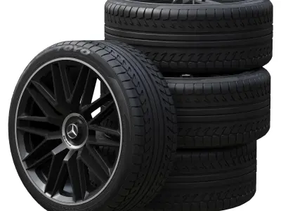 Mercedes wheels 3D model by zifir3d