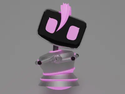 Female Robot Low-poly 3D model buy