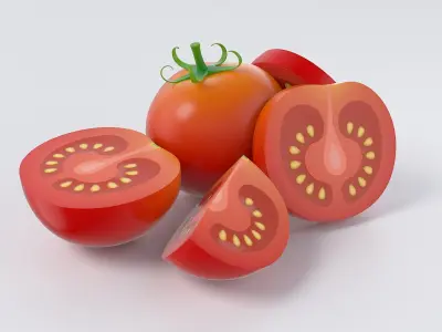 Cartoon Vegetables Big Collection 3D model