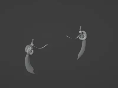 espadas de fuego y hielo  3D model