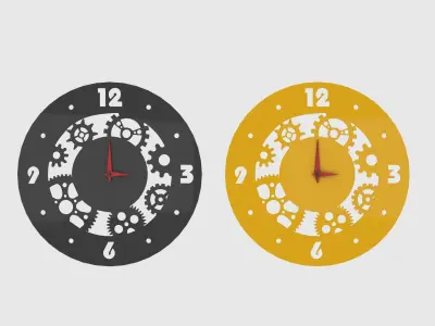 Industrial style watch-clock Low-poly 3D model