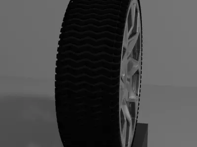 Car Tire 3D model Textured