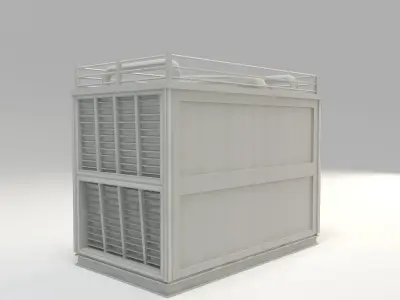 Air Conditioner Low Poly Low-poly 3D model