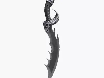 Antique Steel Sword 3D model