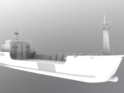 Fishing Vessel Ship Low-poly 3D model