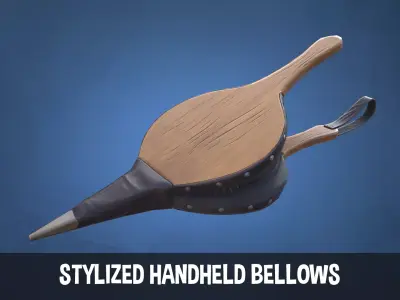 Stylized Handheld Bellows Low-poly 3D model