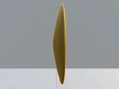 gold sporten sheild Low-poly 3D model