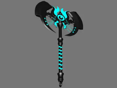 Low poly axe model Low-poly 3D model